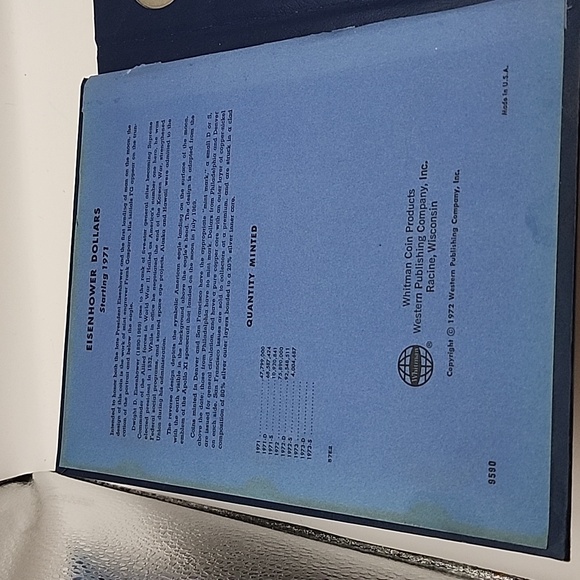 1972 Whitman Bookshelf Album Eisenhower Dollar 1971- Partially Filled - Picture 5 of 12